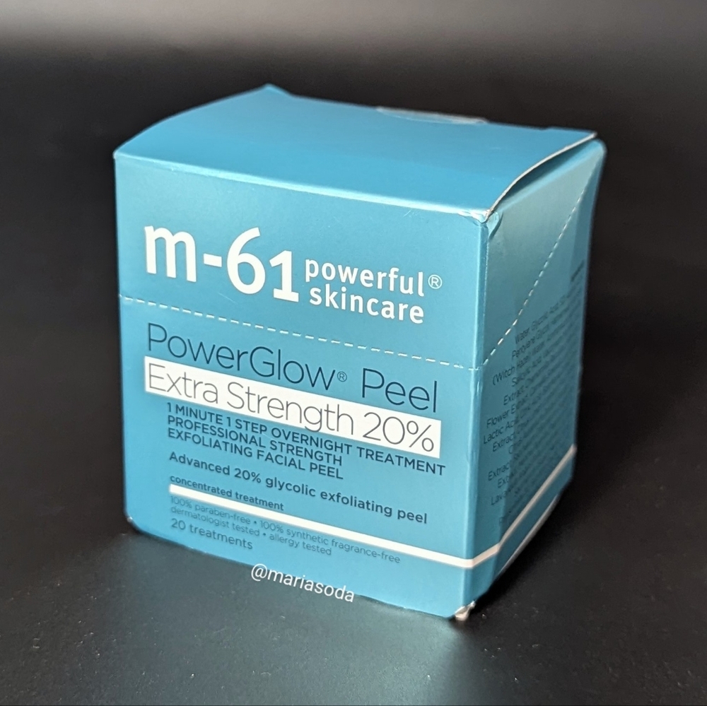 BNIB M-61 Powerglow Peel Extra Strength Pads 20 Treatments Power Glow